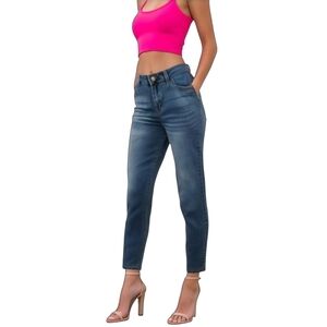 No Boundaries High-Waisted Skinny Jeans Medium Wash Size 1 S Tapered Leg